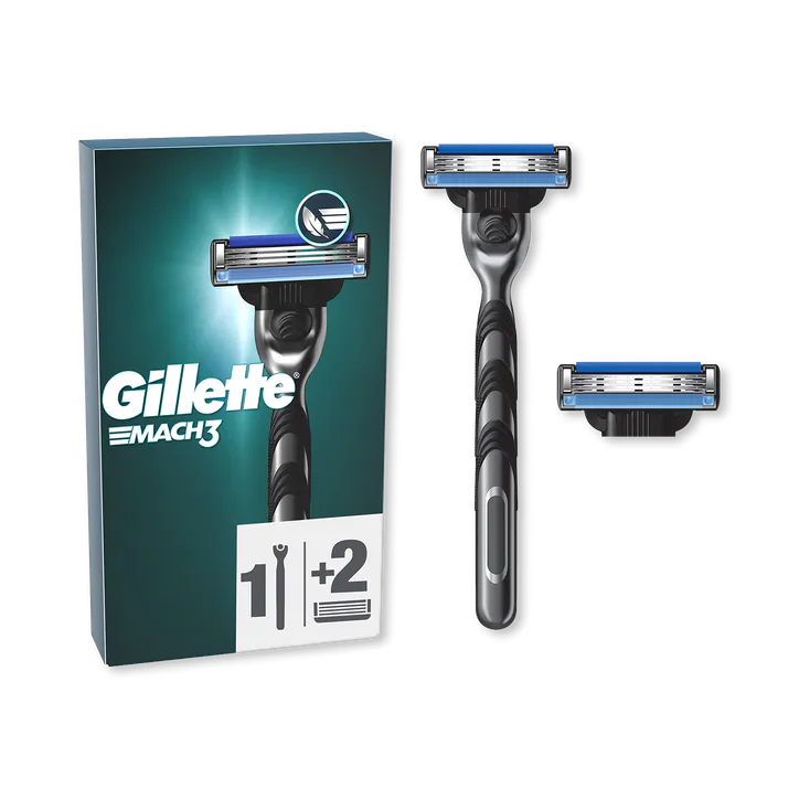 Gillette Mach3 Razor For Men, 1 Gillette Razor, 2 Razor Blade Refills detail 2