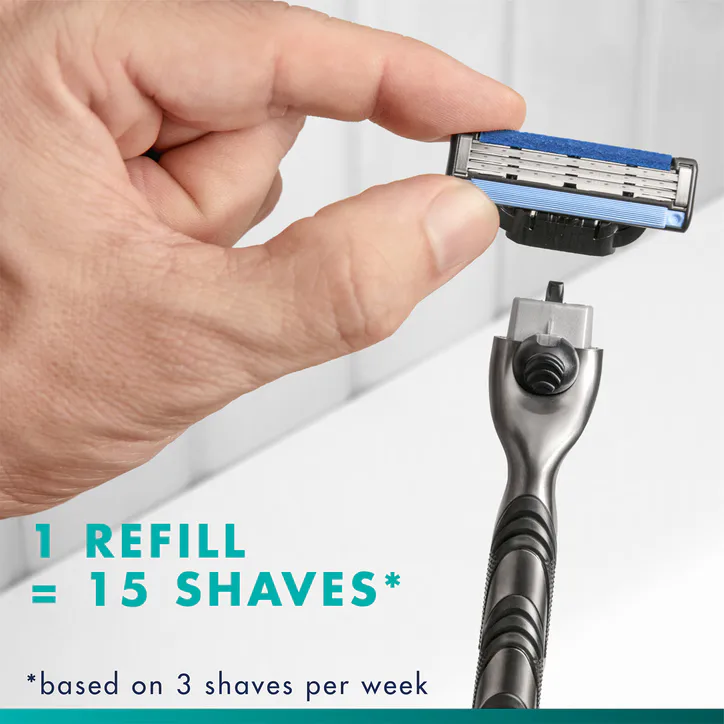 Gillette Mach3 Razor For Men, 1 Gillette Razor, 2 Razor Blade Refills detail 3