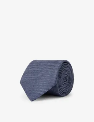 REISS Ceremony textured silk-blend tie