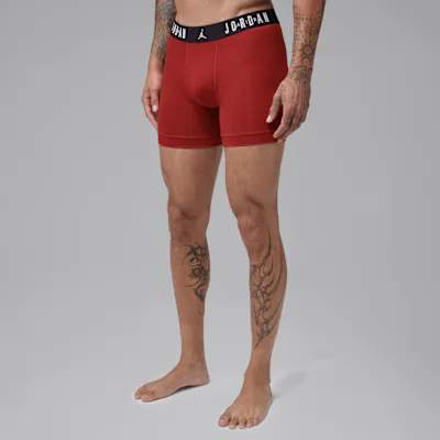 Jordan Men's Dri-FIT Cotton Boxer Briefs (5-Pack) - Gym Red/Black