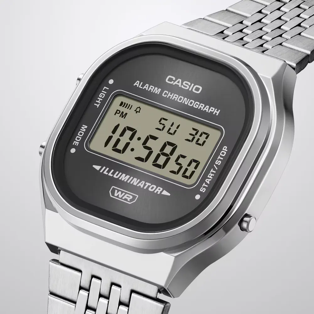 Casio Vintage 39mm Unisex Watch Grey in Grey, additional product view 3