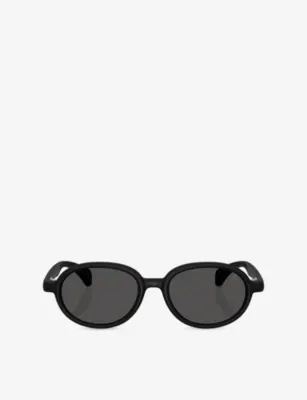 MONCLER ME8006 Caprice Oval-Frame Injected Sunglasses in BLACK – Mens | Sunglasses | Oval