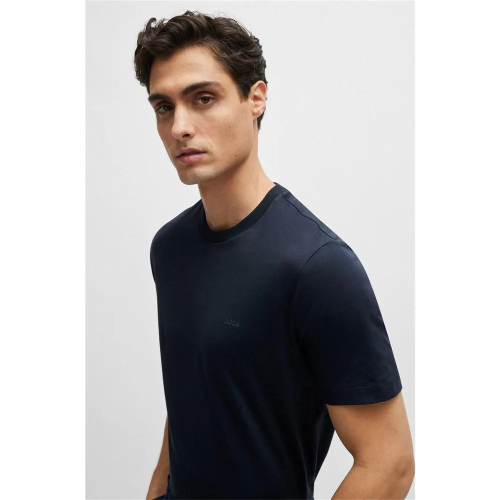 Boss Men's HBB Thompson Tonal Logo T-Shirt in Navy 404, additional product view 3