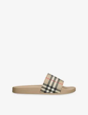 BURBERRY Furley Checked Rubber Sliders - EUR 41 / 7 UK MEN