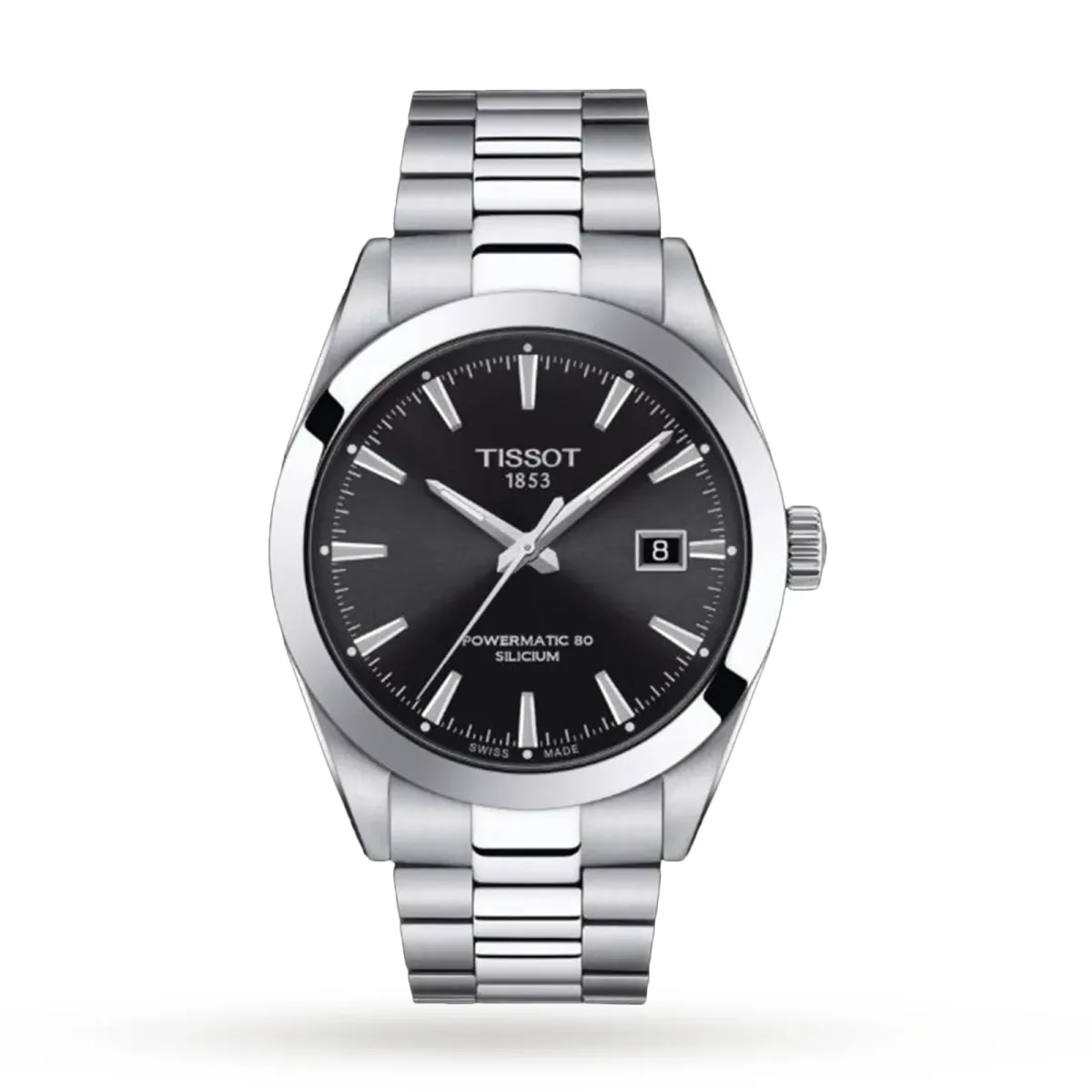 Tissot Gentleman Powermatic 80 Silicium 40mm Mens Watch Black