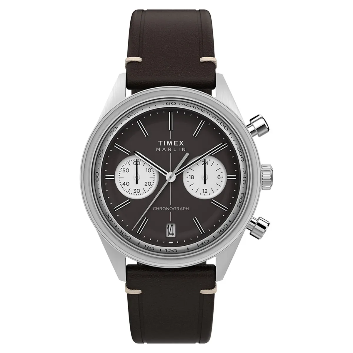Timex Marlin Jet Quartz Chronograph 40mm Mens Watch Brown