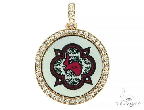 RINA - For Him FACTORY 14K Yellow Gold Custom Diamond Holographic Prism Photo Pendant 65758 – Pendant