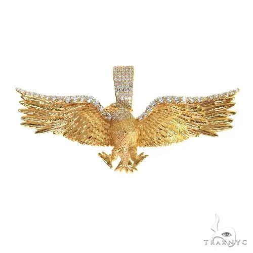 RINA - For Him FACTORY 14K Gold Eagle Diamond Pendant 67785 in Rose Gold – Pendant