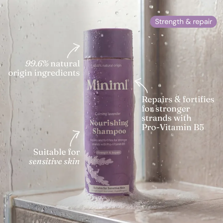 Miniml Nourishing Shampoo for Dry Hair Calming Lavender 400ml, additional product view 2