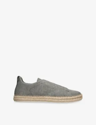 ZEGNA Triple Stitch Canvas Espadrilles - EUR 43 / 9 UK MEN in GREY – Mens | Casual shoes | Espadrilles