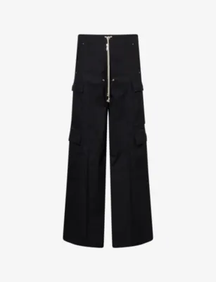 RICK OWENS Cargobelas Flared Stretch-Cotton Trousers