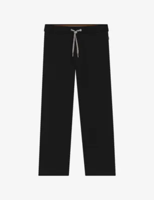 BOSS Straight-Leg Cotton-Blend Jogging Bottoms