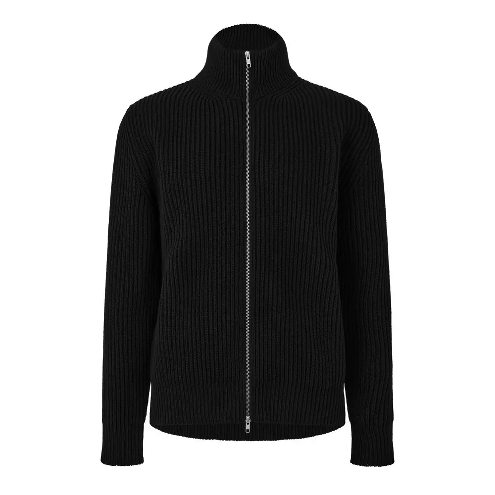 MM6 Maison Margiela Ribbed Knit Jacket in Beige Melange – Clothing