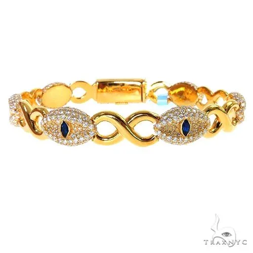 JALGAS - AMERICAS GOLD Evil Eye Infinity Diamond Bracelet 69697 in Yellow – Bracelet