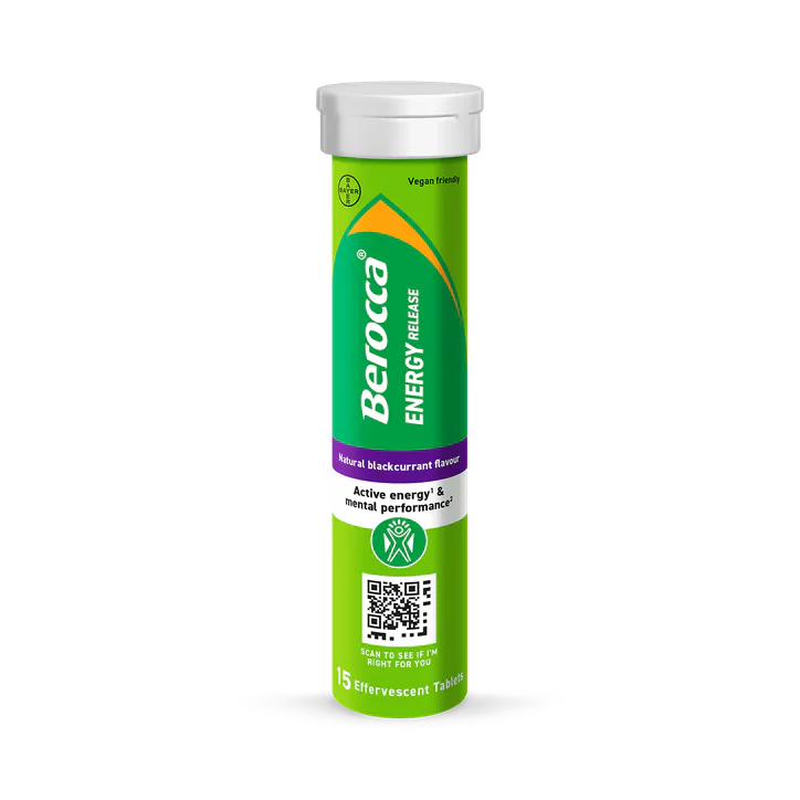 Berocca Energy Effervescent Tablets Blackcurrant 15 Tablets