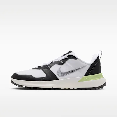 Nike Tempo G Golf Shoes - White/Black/Light Lemon Twist/Metallic Silver