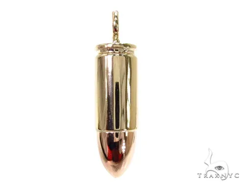 RINA - For Him CUSTOM 14k Gold Bullet Pendant-39983 in Rose Gold – Pendant