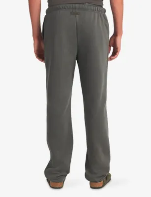 SKIMS Fleece Lounge Classic Straight-Leg Cotton-Jersey Jogging Bottoms detail 3