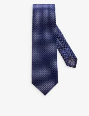 ETON Geometric-pattern silk tie - DARK PURPLE - 1 Size detail 3