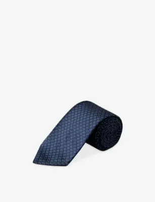 ETON Geometric Woven Silk Tie