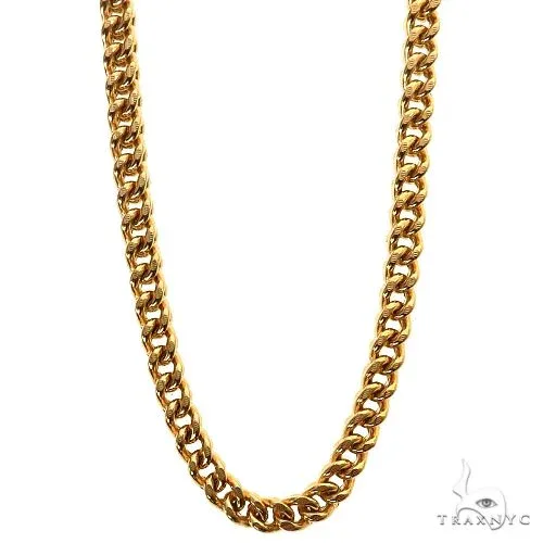 JALGAS - ASTOURIAN 14k Yellow Gold Diamond Cut Semi-Solid Franco Link Chain 3.5mm 18 Inches 69947