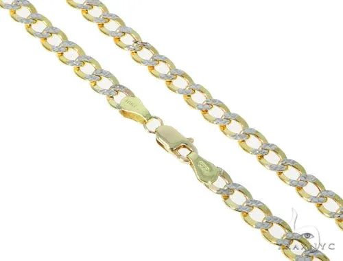 JALGAS - MELANO CREATION 10k Yellow Gold Hollow Cuban Link Diamond Cut Chain 24 Inches 4.8mm 57609 in Yellow – Chain