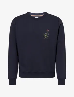 PAUL SMITH Embroidered Floral Cotton Jumper