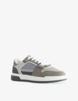ARNE Basket Suede, Leather and Mesh Low-Top Trainers - EUR 41 / 7 UK MEN in GREY MID, additional product view 3