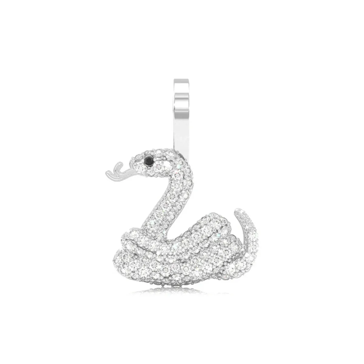 For Him Snake Emoji Diamond Pendant in Rose Gold / Natural Diamond – Pendant