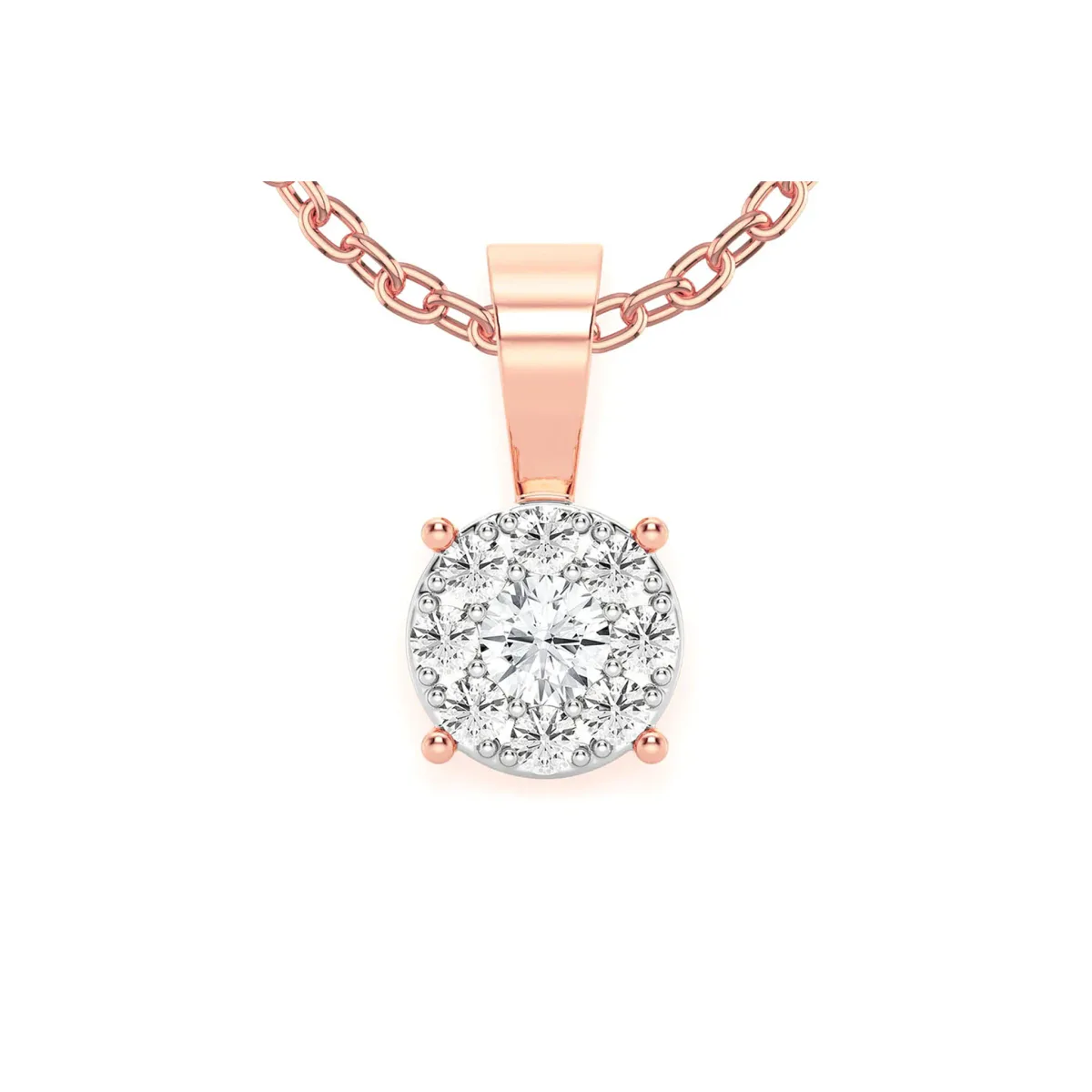 For Him Mosaic Diamond Pendant in 0.25ctw / Rose Gold / Natural Diamond – Pendant