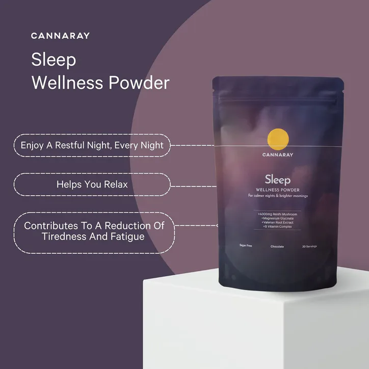Cannaray Sleep Wellness Powder Chocolate (30 Servings) 150g, additional product view 2