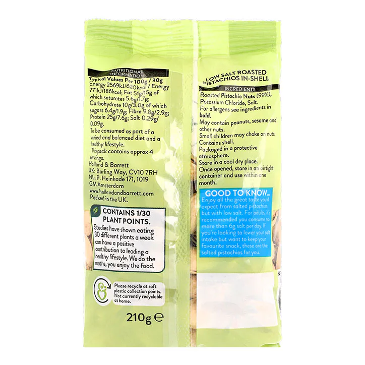 For Him Lightly Salted Pistachios 210g detail 2