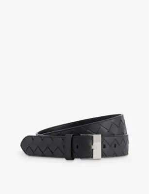 BOTTEGA VENETA Double-weave branded leather belt - 30