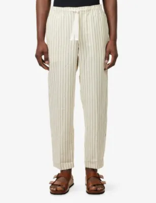 ORLEBAR BROWN Alex Striped Linen Trousers detail 3