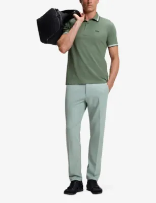 BOSS Paddy cotton-piqué polo shirt detail 2