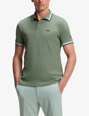 BOSS Paddy cotton-piqué polo shirt detail 3