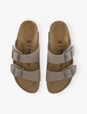 BIRKENSTOCK Arizona Two-Strap Faux-Leather Sandals - EUR 45.5 / 11.5 UK MEN in GREY TAUPE BFBC, additional product view 2
