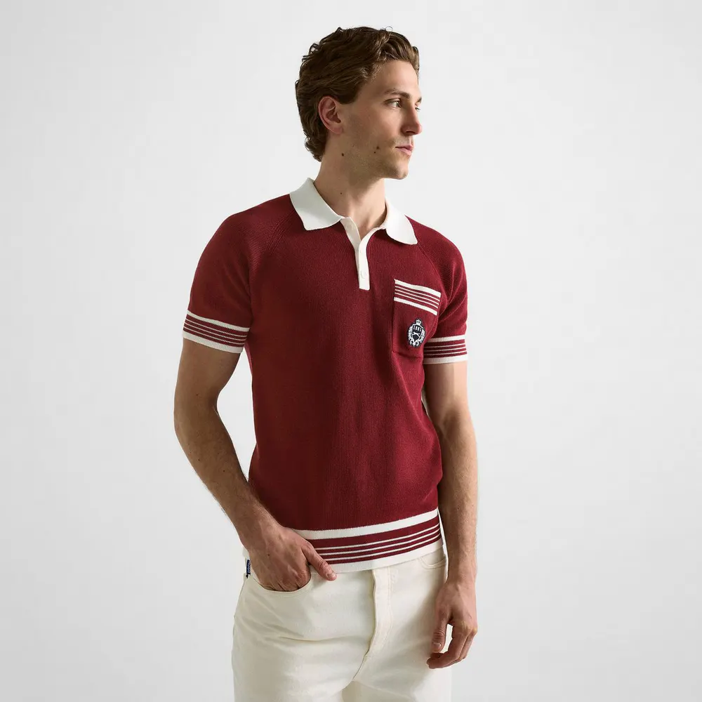 Slazenger Off-Court Mens Off-Court Clubhouse Polo Shirt in Red, additional product view 3