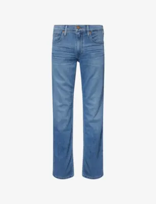PAIGE Normandie Straight-Leg Stretch-Denim Jeans