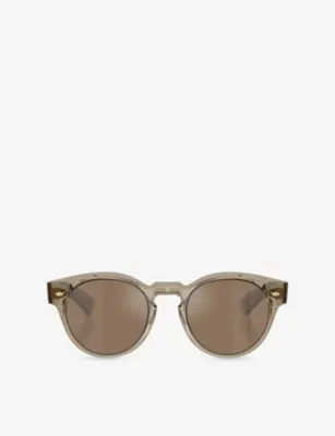 OLIVER PEOPLES OV5571SU Hayton Round-Frame Acetate Sunglasses