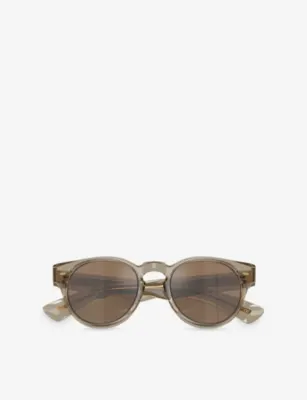 OLIVER PEOPLES OV5571SU Hayton Round-Frame Acetate Sunglasses detail 3
