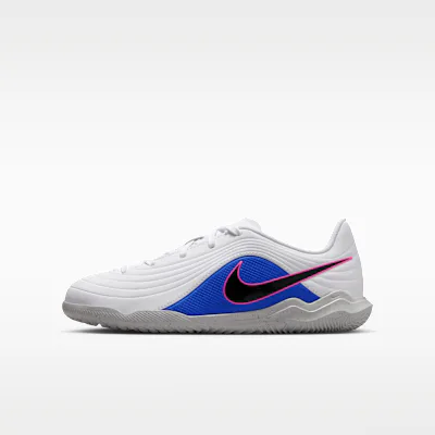 Nike Jr. Tiempo Maestro Club Indoor/Court Low-Top Football Boots - White/Racer Blue/Pink Blast/Black