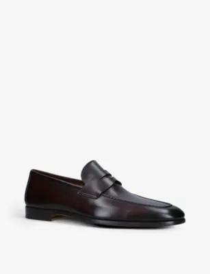 MAGNANNI Delos almond-toe suede loafers - EUR 40 / 6 UK MEN in MID BROWN, additional product view 3