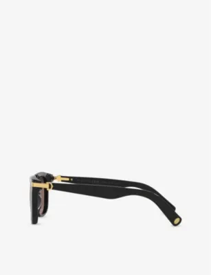 CARTIER CT0396S rectangle-frame tortoiseshell acetate sunglasses detail 2