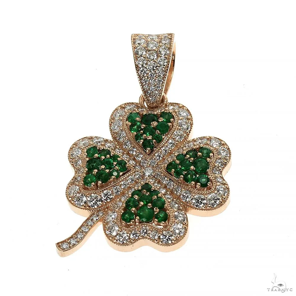 RINA - For Him CUSTOM Four Leaf Clover Pendant 70023 in Rose Gold – Pendant