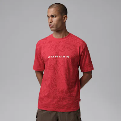 Jordan Brooklyn Men's T-Shirt - University Red/Phantom
