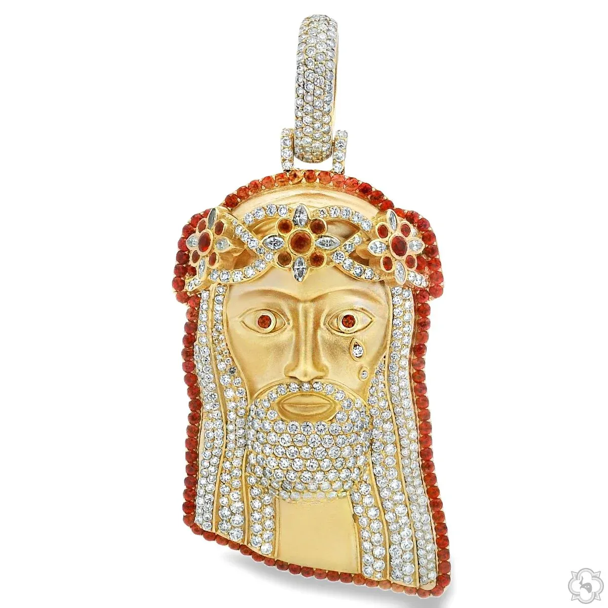 RINA - For Him CUSTOM For Him Blazing Glory Jesus Pendant Large 70539 in Rose Gold – Pendant