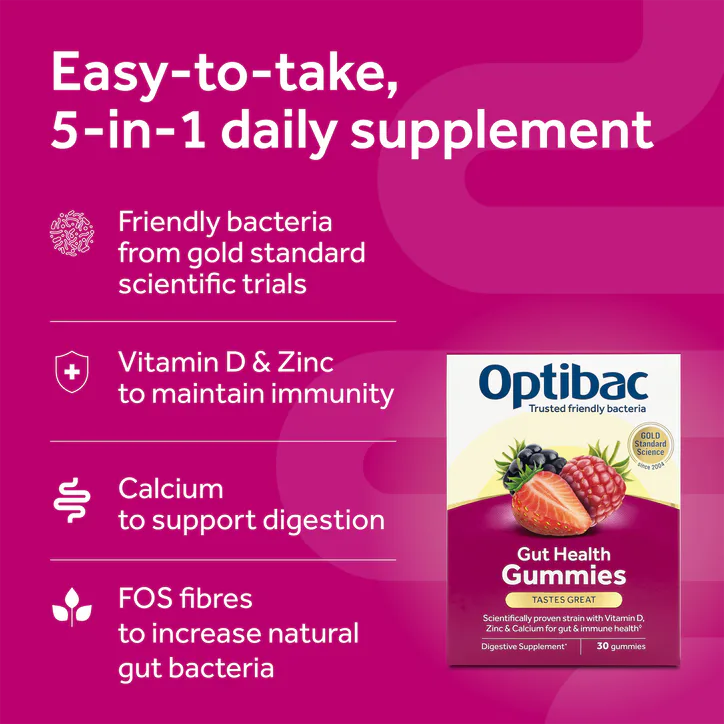 Optibac Gut Health Gummies 30 Gummies, additional product view 3