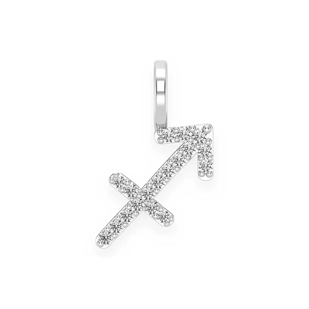 For Him Astrology Zodiac Diamond Pendant in Sagittarius / White Gold / Natural Diamond – Pendant