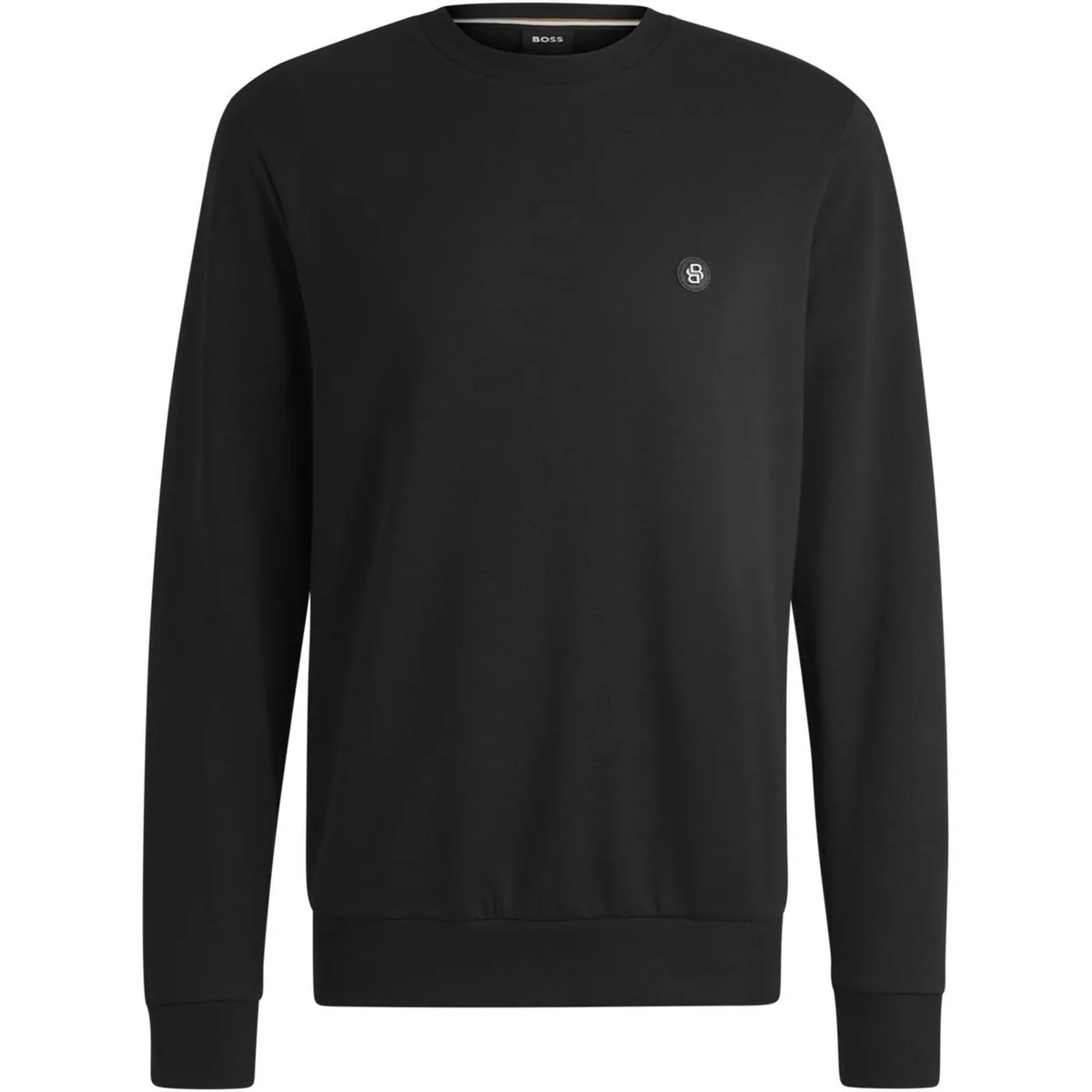 Boss Men's Logo Patch Cotton Long Sleeve Crew Sweatshirt